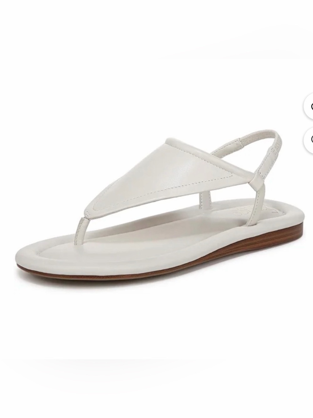 Franco Sarto Women's Jocelyn Thong Slingback Sandal Chiffon White